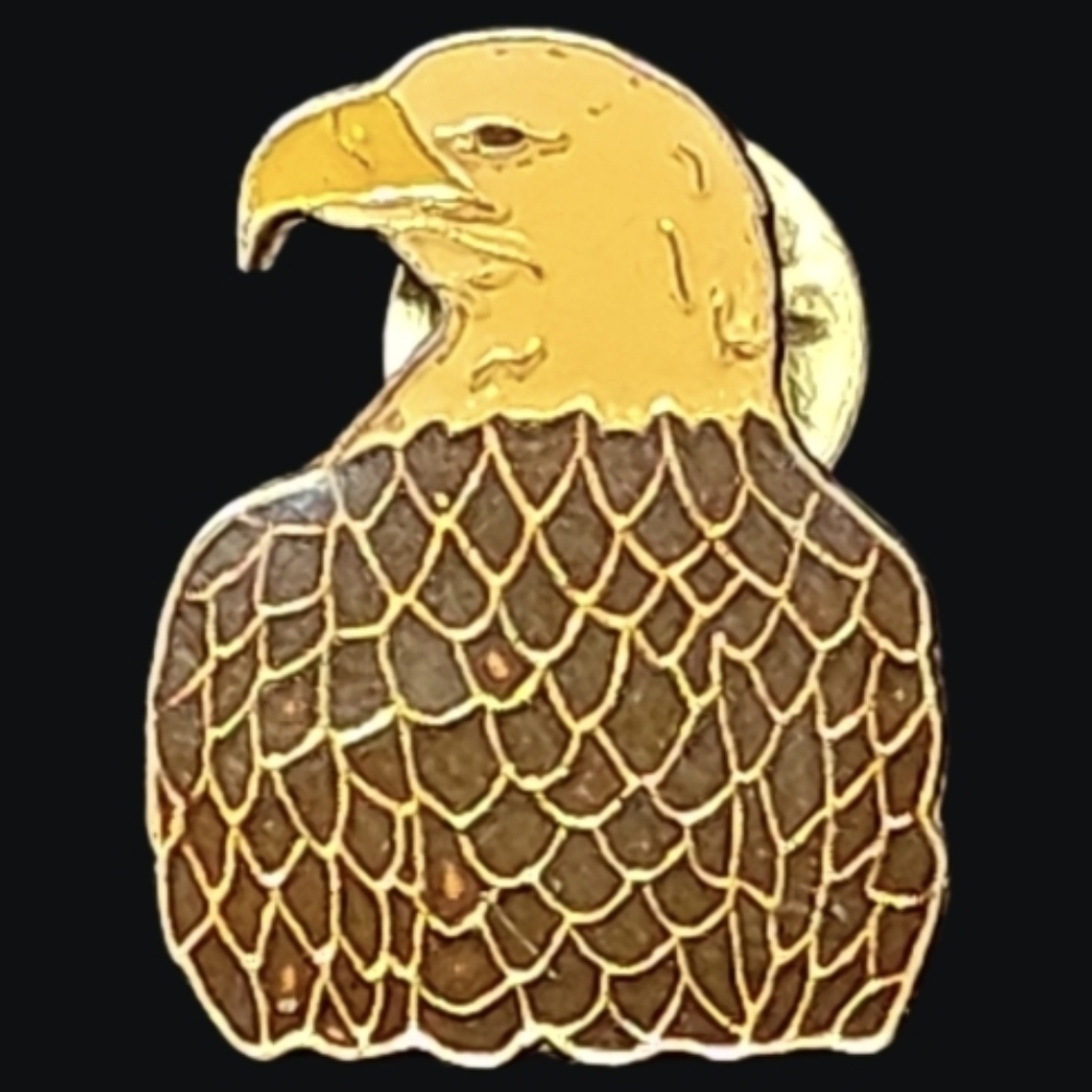 Vintage American Bald Eagle Enamel Lapel Pin